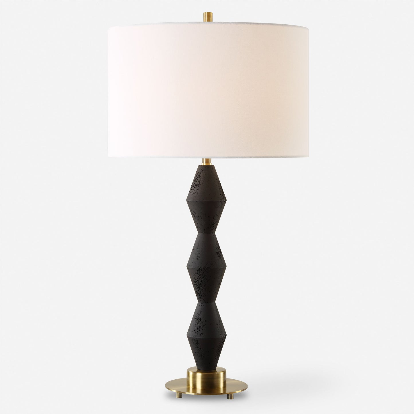 Threefold - Black Stone Table Lamp