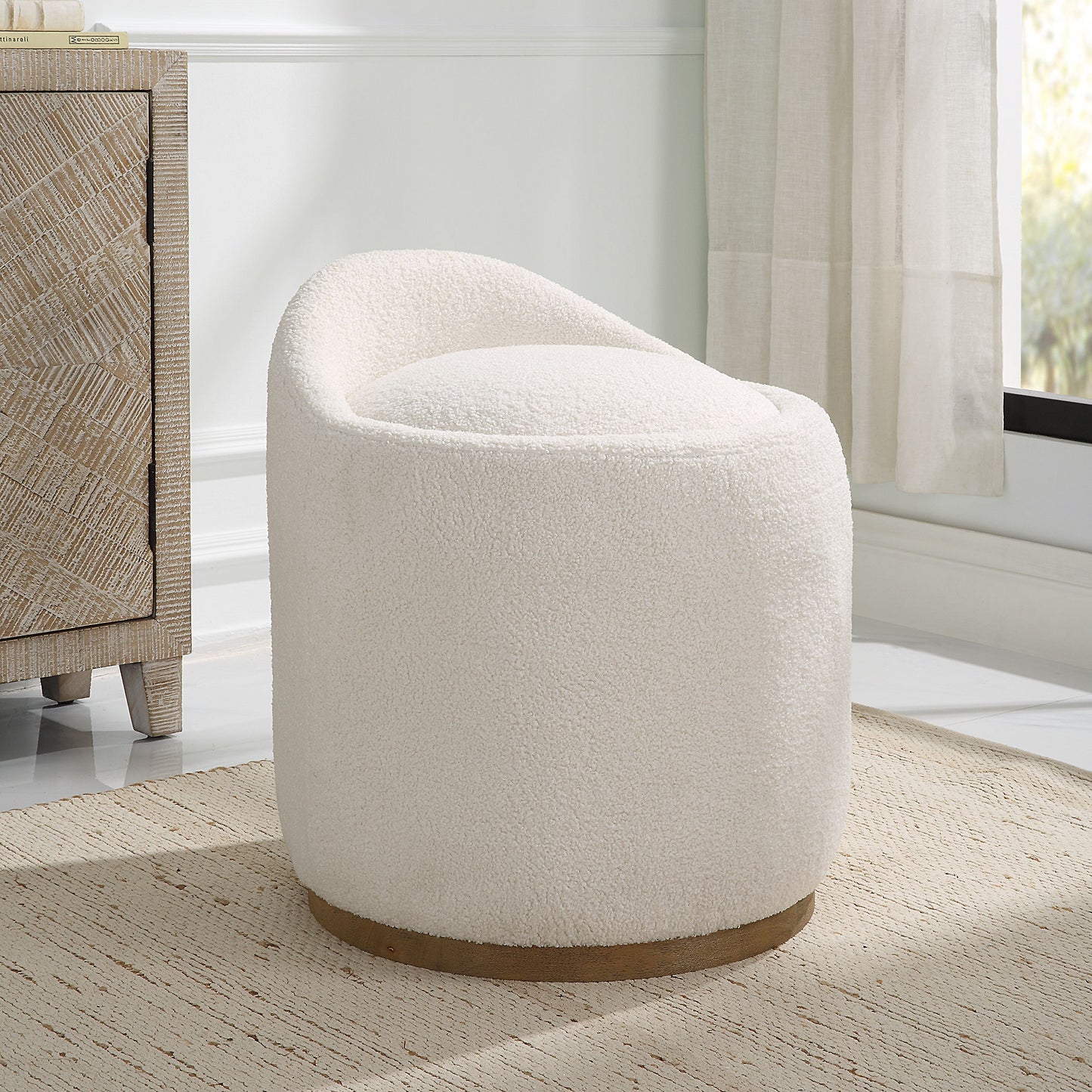 Swirl - Swivel Sheepskin Ottoman