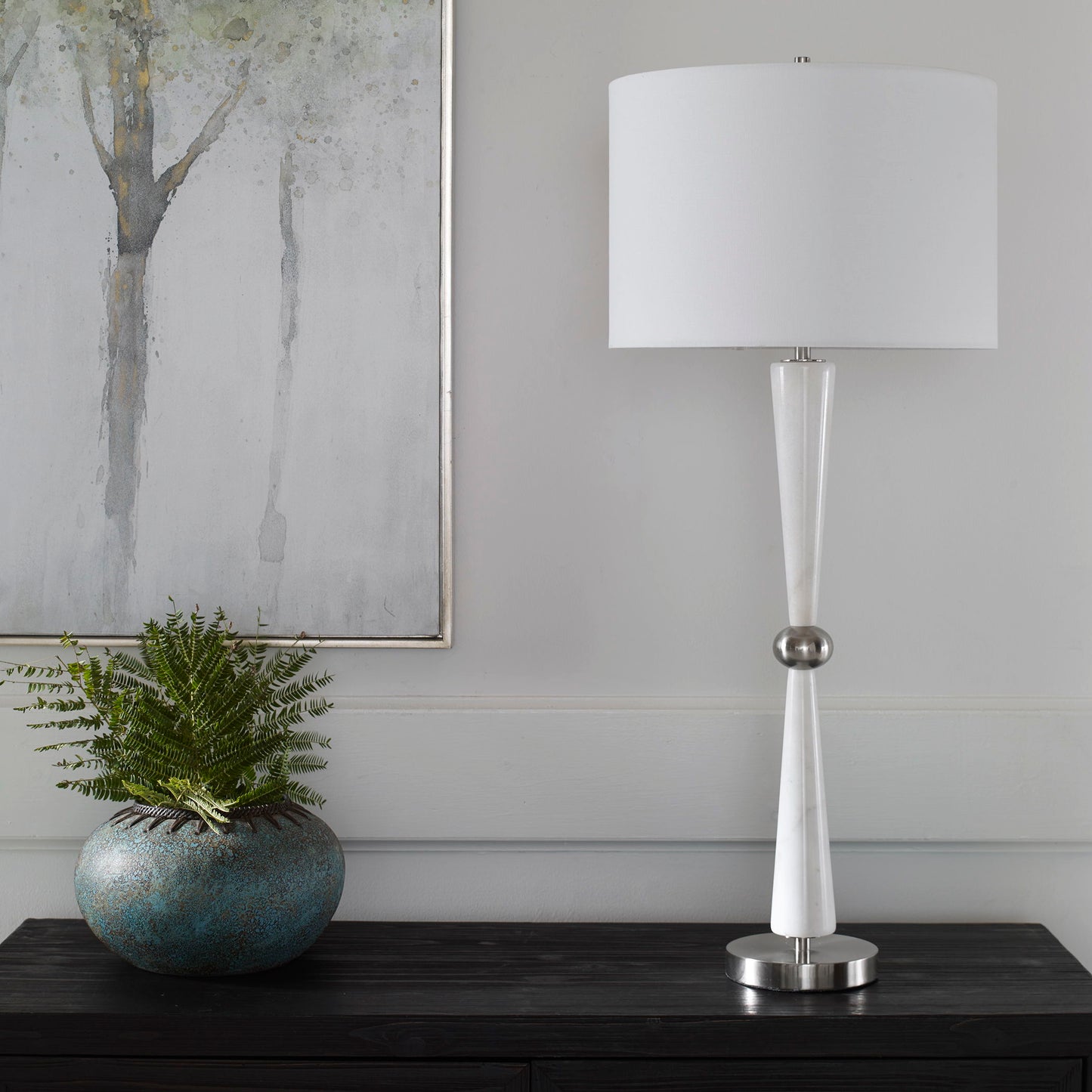 Hourglass - Table Lamp - White