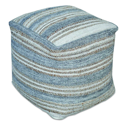 Mesick - Handwoven Pouf - Gray