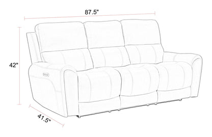Hancock - Zero Gravity Power Reclining Sofa With Drop Down Table P3