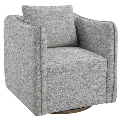 Corben - Swivel Chair - Pearl Silver