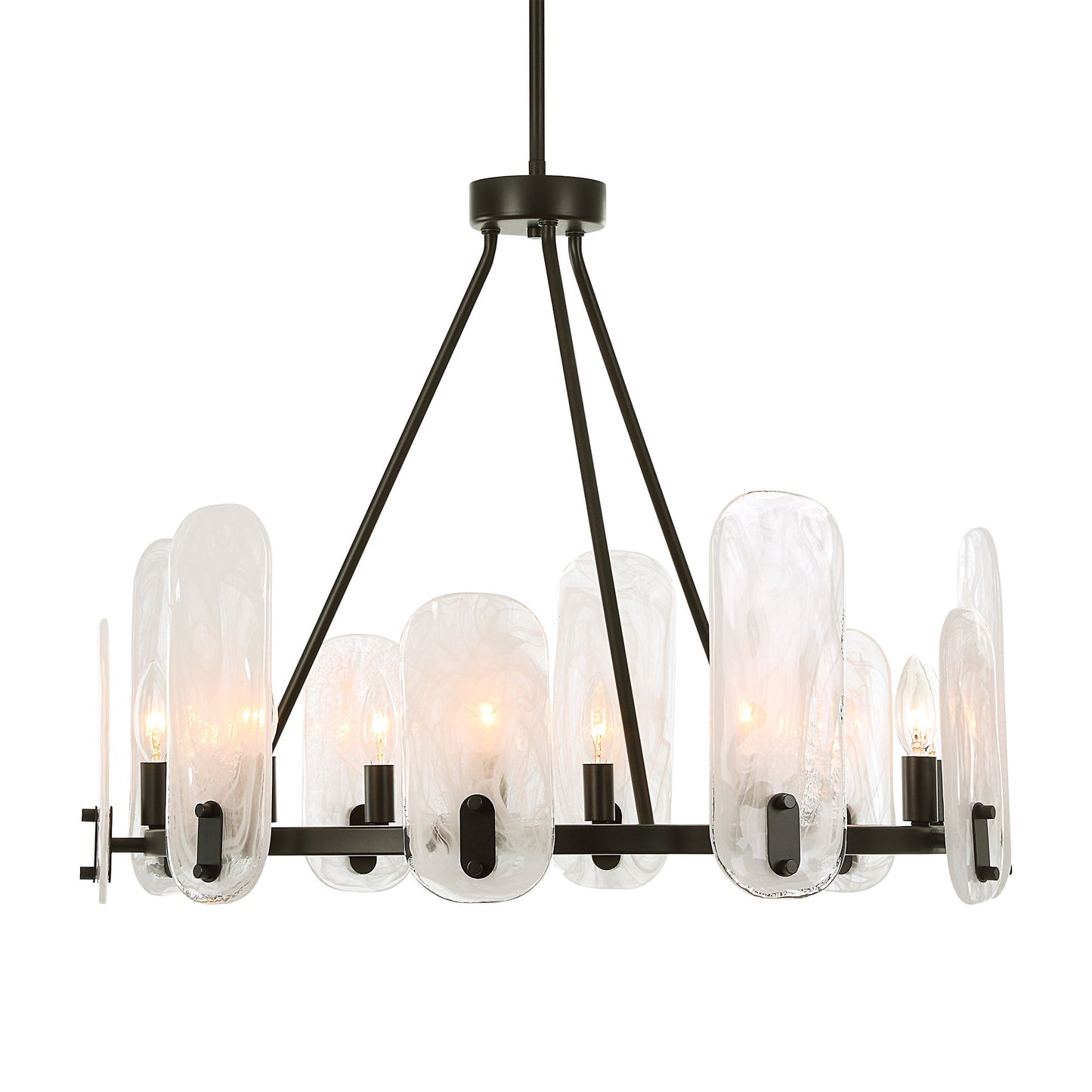 Ellipse - 10 Light Chandelier - Dark Bronze