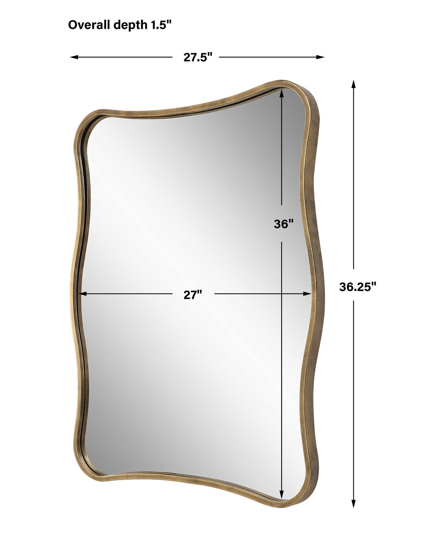 Pavia - Curvy Vanity Mirror - Gold