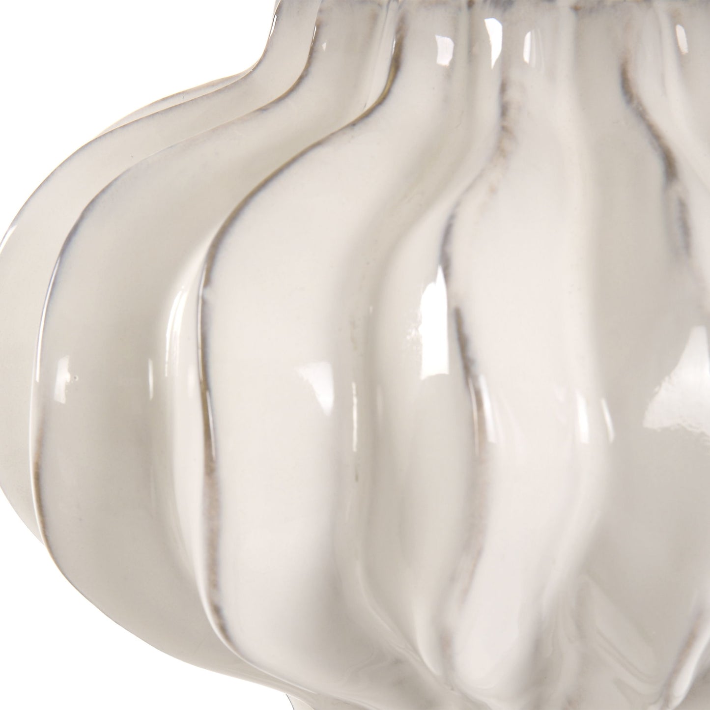 Wrenley - Ridged Table Lamp - White