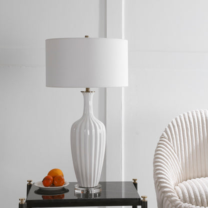 Strauss - Ceramic Table Lamp - White