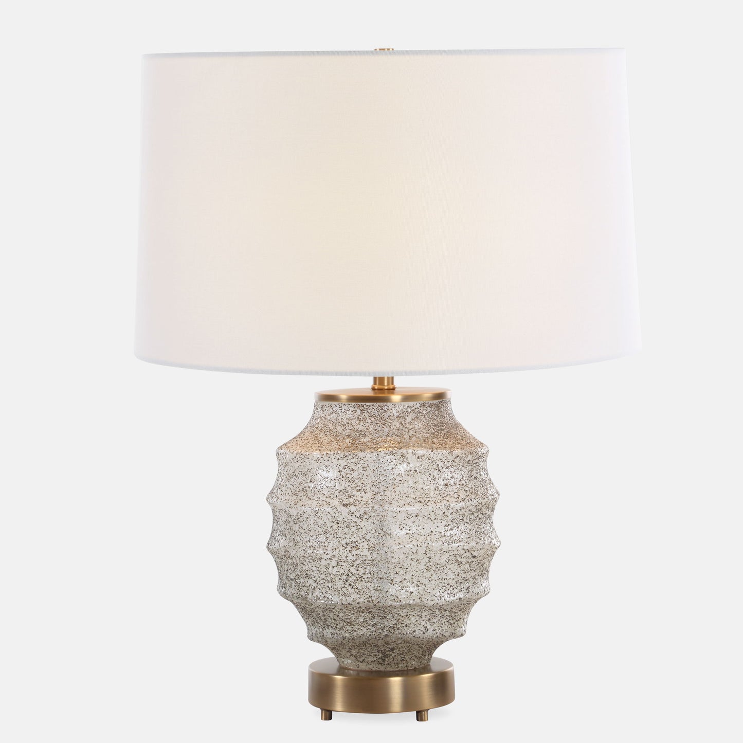 Acosta - Ribbed Table Lamp - Gray