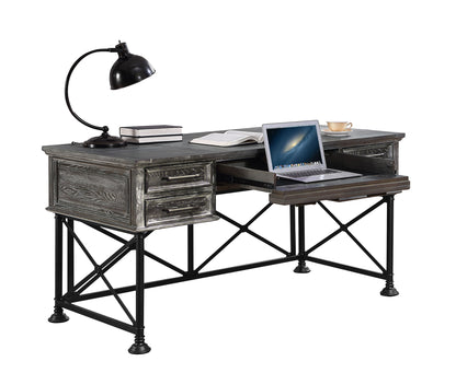 Gramercy Park - Writing Desk With Lateral File - Vintage Burnished Smoke