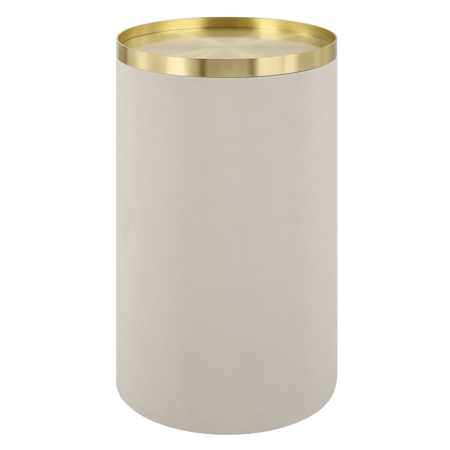 Circuit - Brass & White Accent Table - White