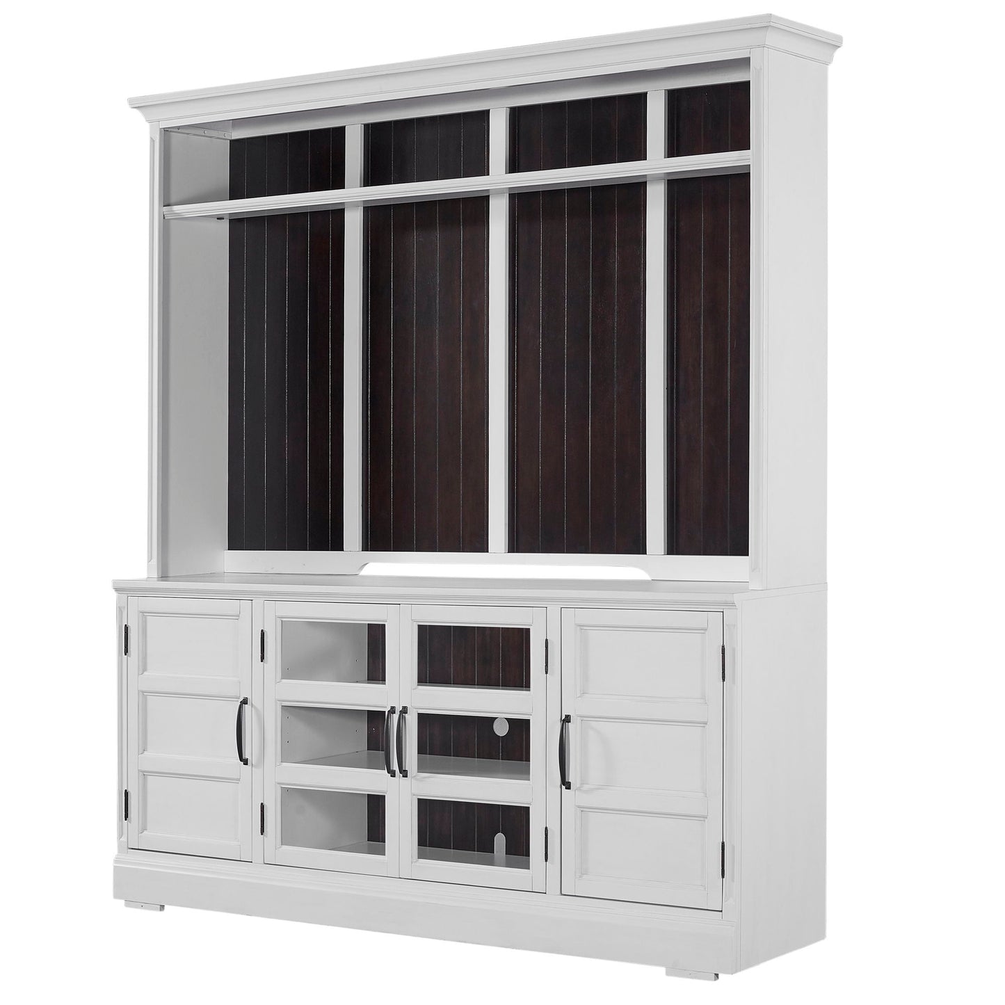 Shoreham - 76" TV Console With Hutch - Effortless White