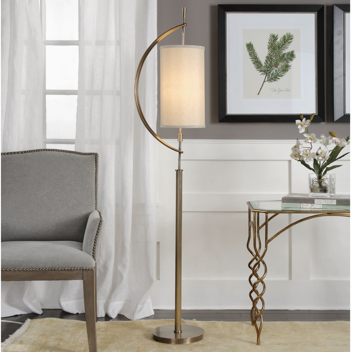 Balaour - Floor Lamp - Antique Brass