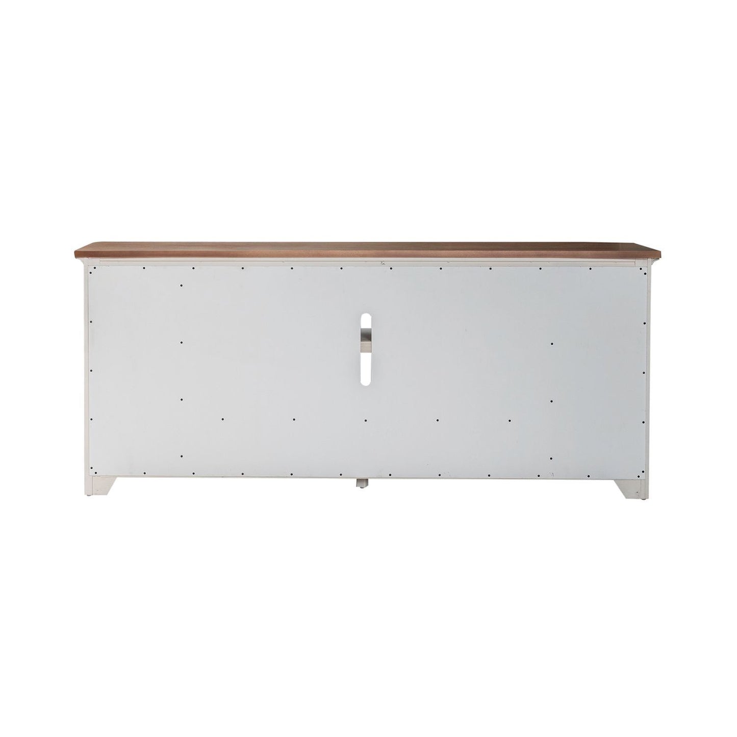 Fireplace TV Consoles - 80" Console With Fire FTS Set - Brown / White