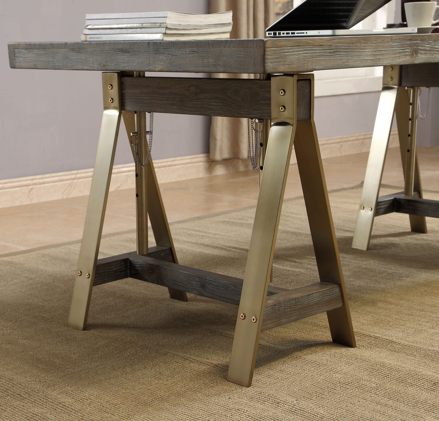 Biscayne - Adjustable Dining Table / Desk - Weathered