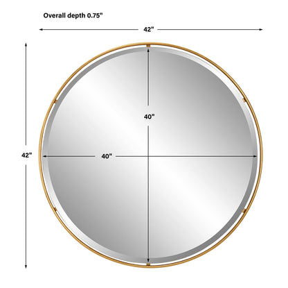 Canillo - Round Mirror - Gold