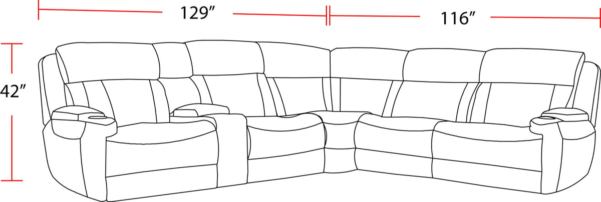 Dalton - Modular Power Reclining Sectional