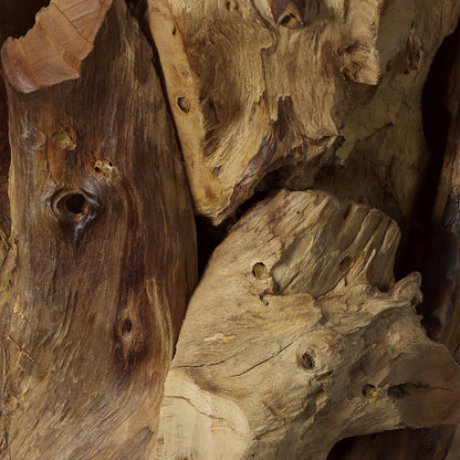 Driftwood - Glass Top Large Coffee Table