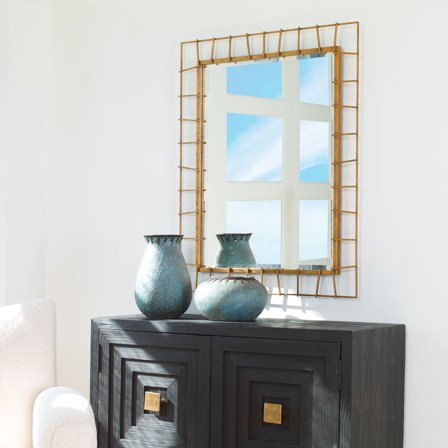 Townsend - Mirror - Antiqued Gold