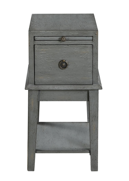 Alfie - One Drawer Chairside Chest - Joplin Texture Gray