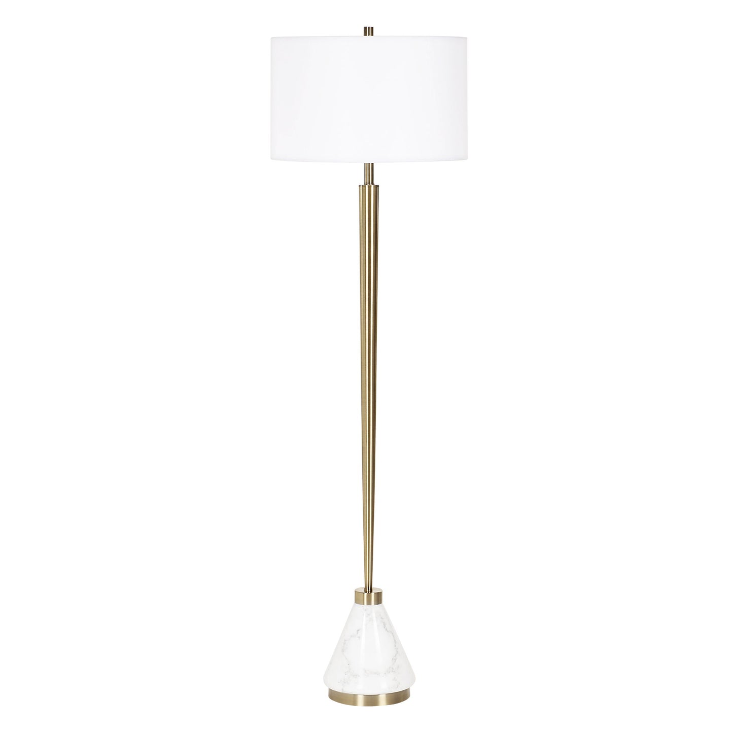 Curran - Tapered Metal Floor Lamp - White