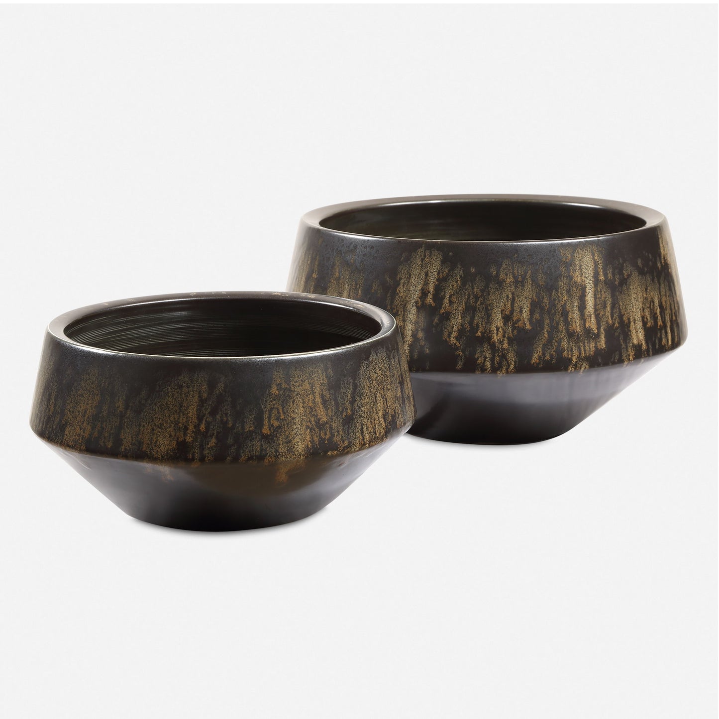 Bronze Duo - Vases (Set of 2) - Dark Brown