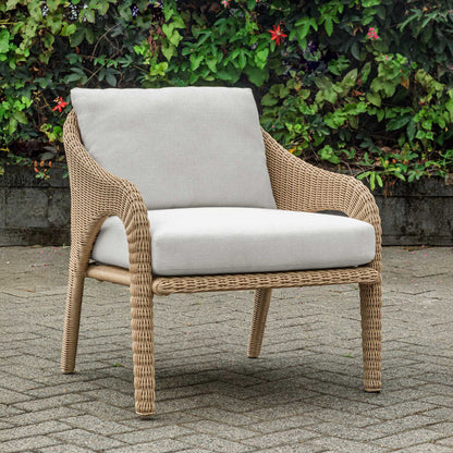 Kavali - Outdoor Wicker Lounge Chair - Woodtone