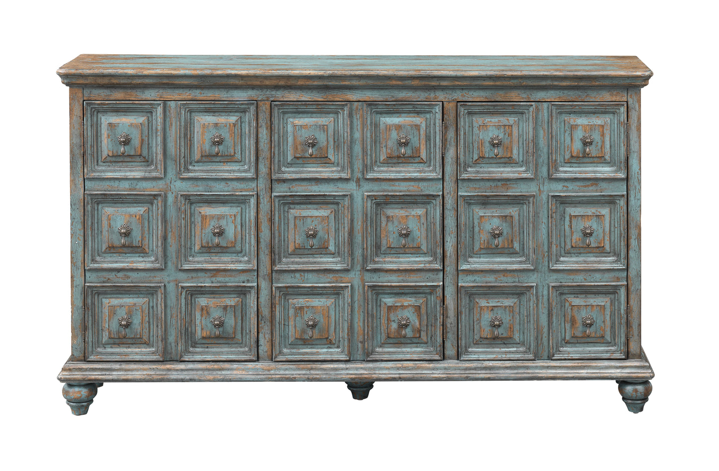 Bell - Three Door Credenza - Roxanna Aged Blue