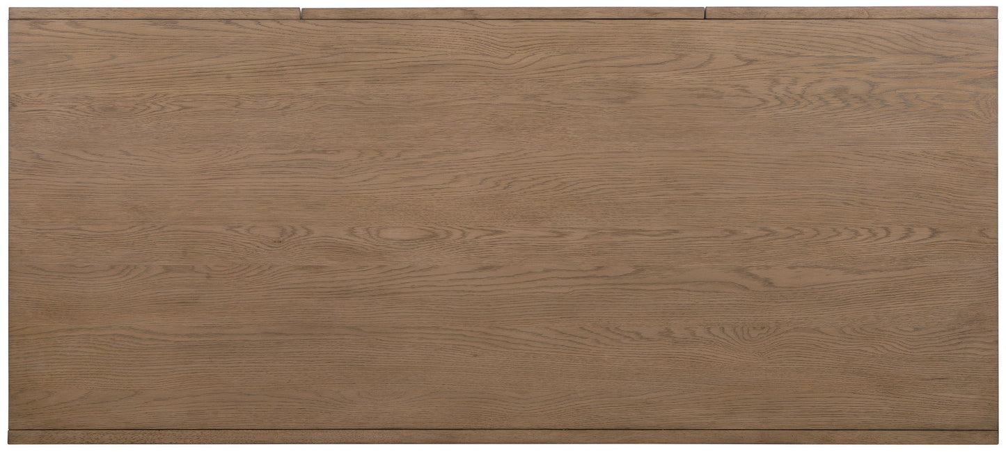 Sonnet - Sonnet Executive Desk - Dark Gray / Light Brown