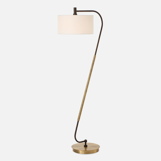 Irwin - Floor Lamp - Curved Brass