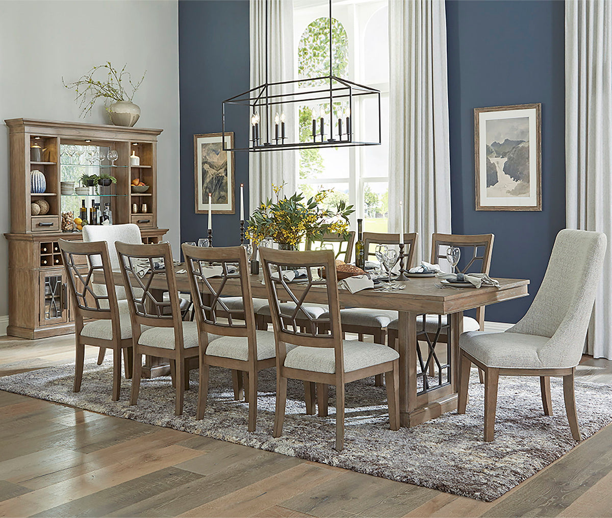 Sundance Dining - Grid Back Dining Chair (Set of 2) - Sandstone