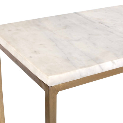 Redmond - Sofa Counter Table - Gold / White