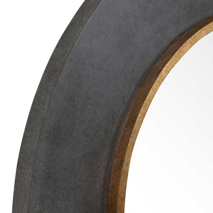 Saul - Round Mirror - Black