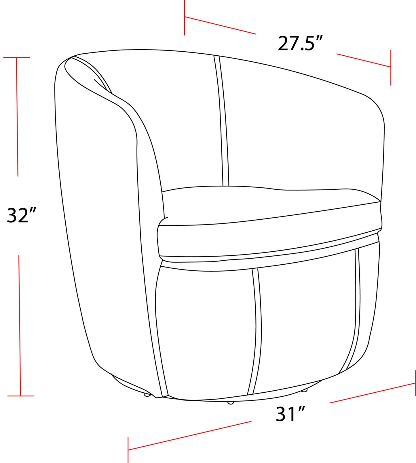 Barolo - Swivel Club Chair