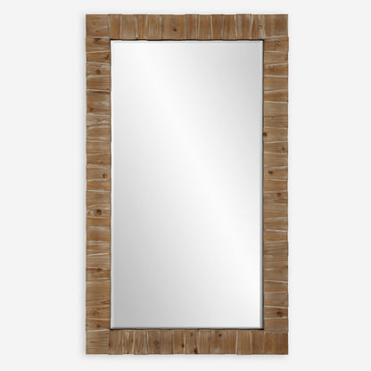 Ayanna - Wood Mirror - Gray Washed