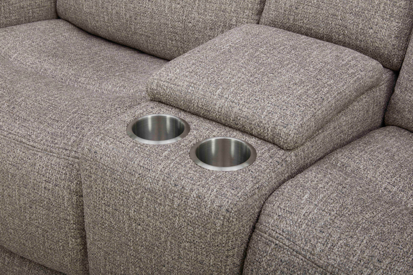 Penfield - Power Reclining Zero Gravity Console Loveseat With Heat, Massage And Speaker - Frappe