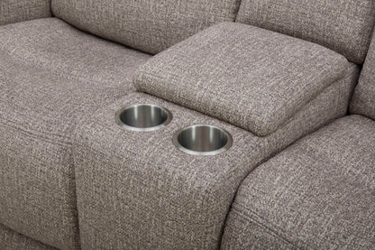 Penfield - Power Reclining Zero Gravity Console Loveseat With Heat, Massage And Speaker - Frappe
