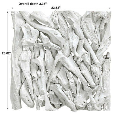 Rio - Coastal Wood Wall Decor - White
