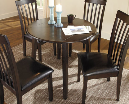 Hammis - Round Dining Drop Leaf Table Set