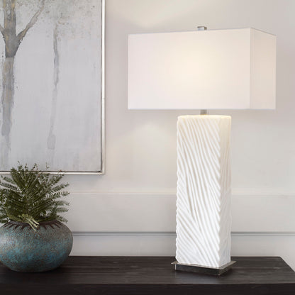 Pillar - Marble Table Lamp - White