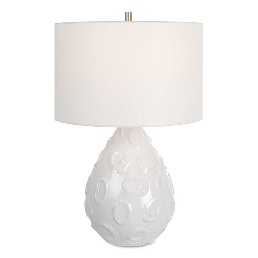 Loop - White Glaze Table Lamp