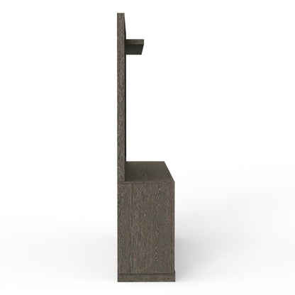 Ascent - 90" TV Console With Hutch And Back Panel - Dark Chocolate