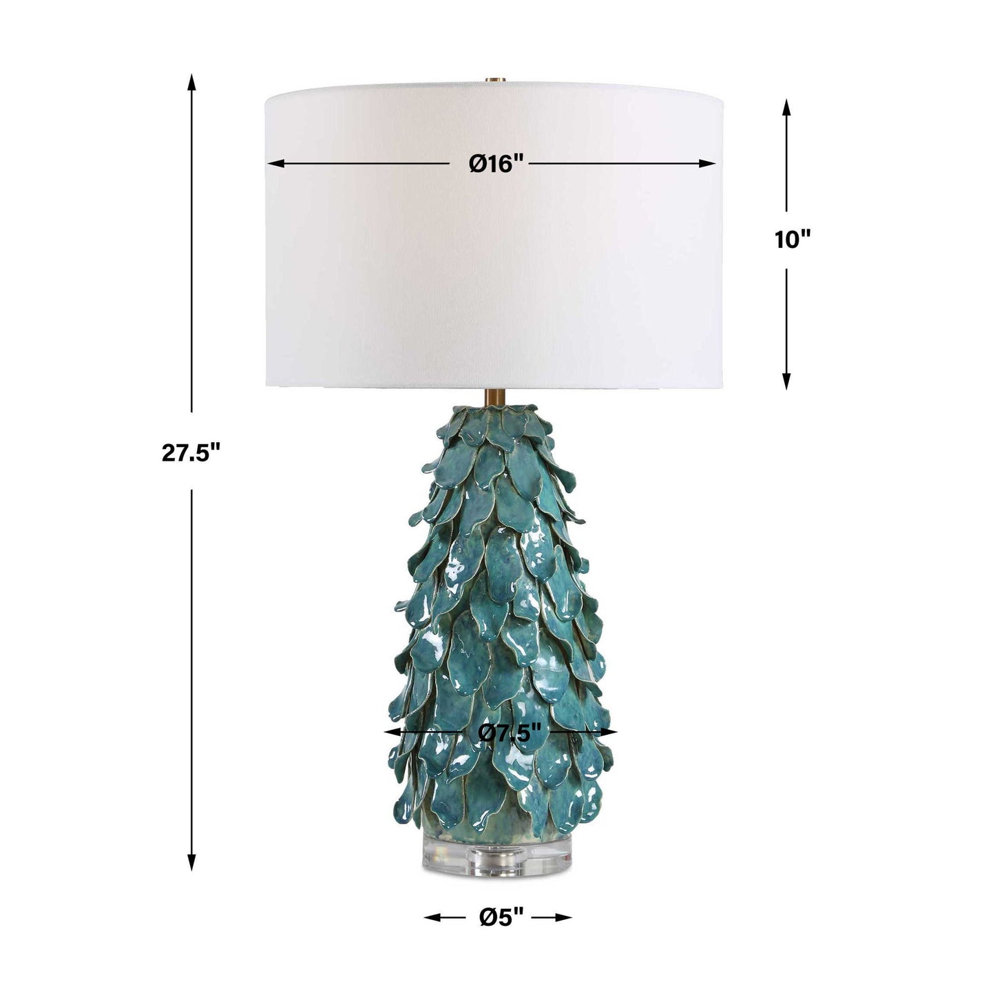 Mina - Table Lamp - Teal Blue