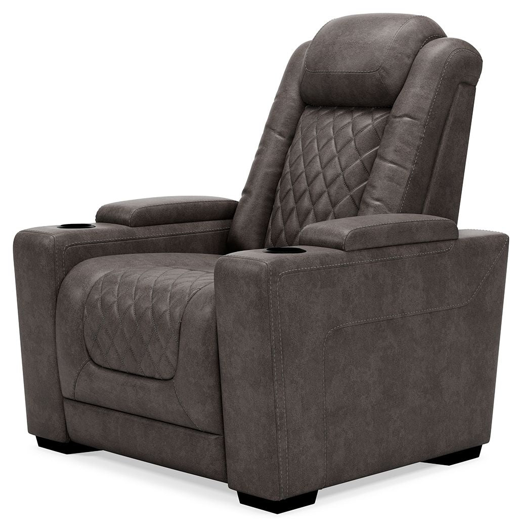 HyllMont - Gray - PWR Recliner/Adj Headrest