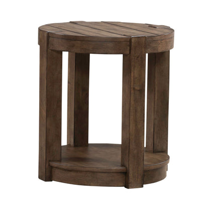 Broadmore - Round Chairside Table - Brown