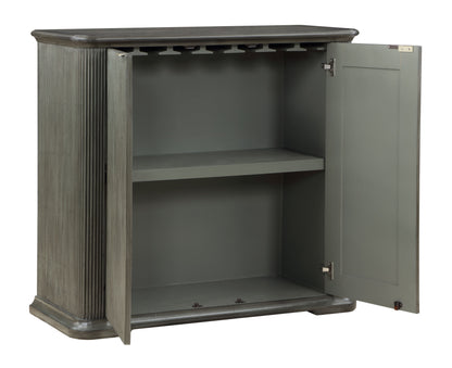 Topanas - Two Door Bar Cabinet - Gray / Brown