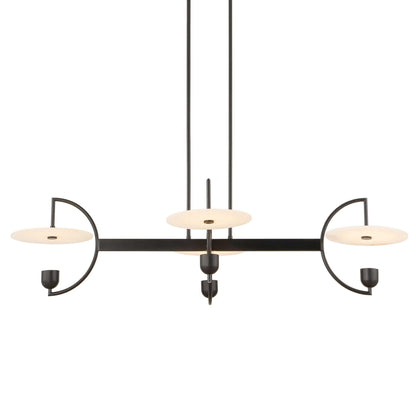 Kyoto - 4 Light Linear LED Chandelier - Black