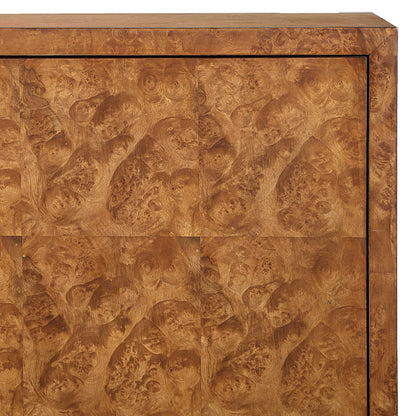 Jethro - Burl 2 Door Cabinet - Woodtone