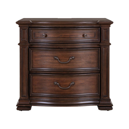 Provence Park - Bedside Chest With Charging Station - Brown