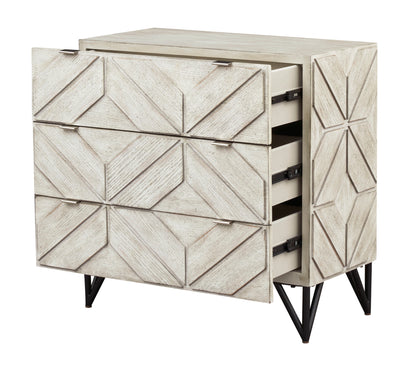 Kimmie - Three Drawer Chest - Braxton White