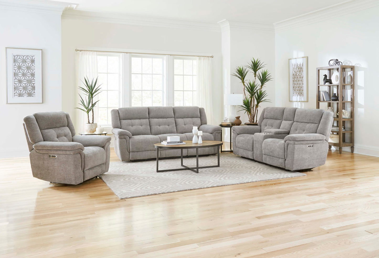 Richland - Power Reclining Sofa - Bristol Gray