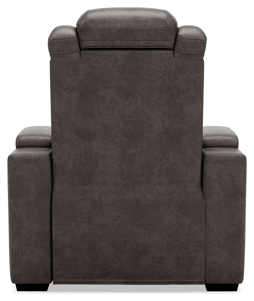 HyllMont - Gray - PWR Recliner/Adj Headrest